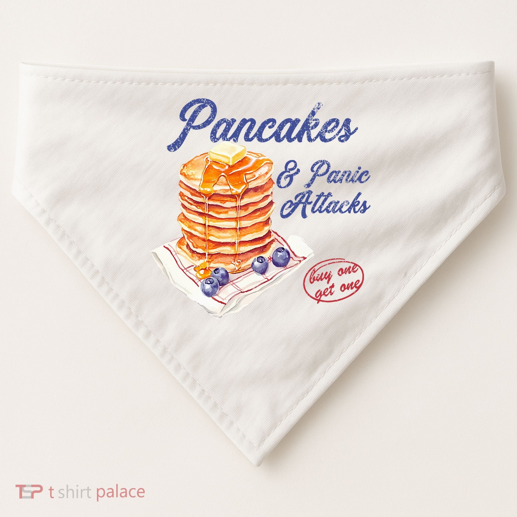 Pancakes And Panic Attacks USA-Made Doggie Bandana
