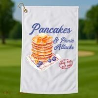 Pancakes And Panic Attacks Golf Towel thumb 1