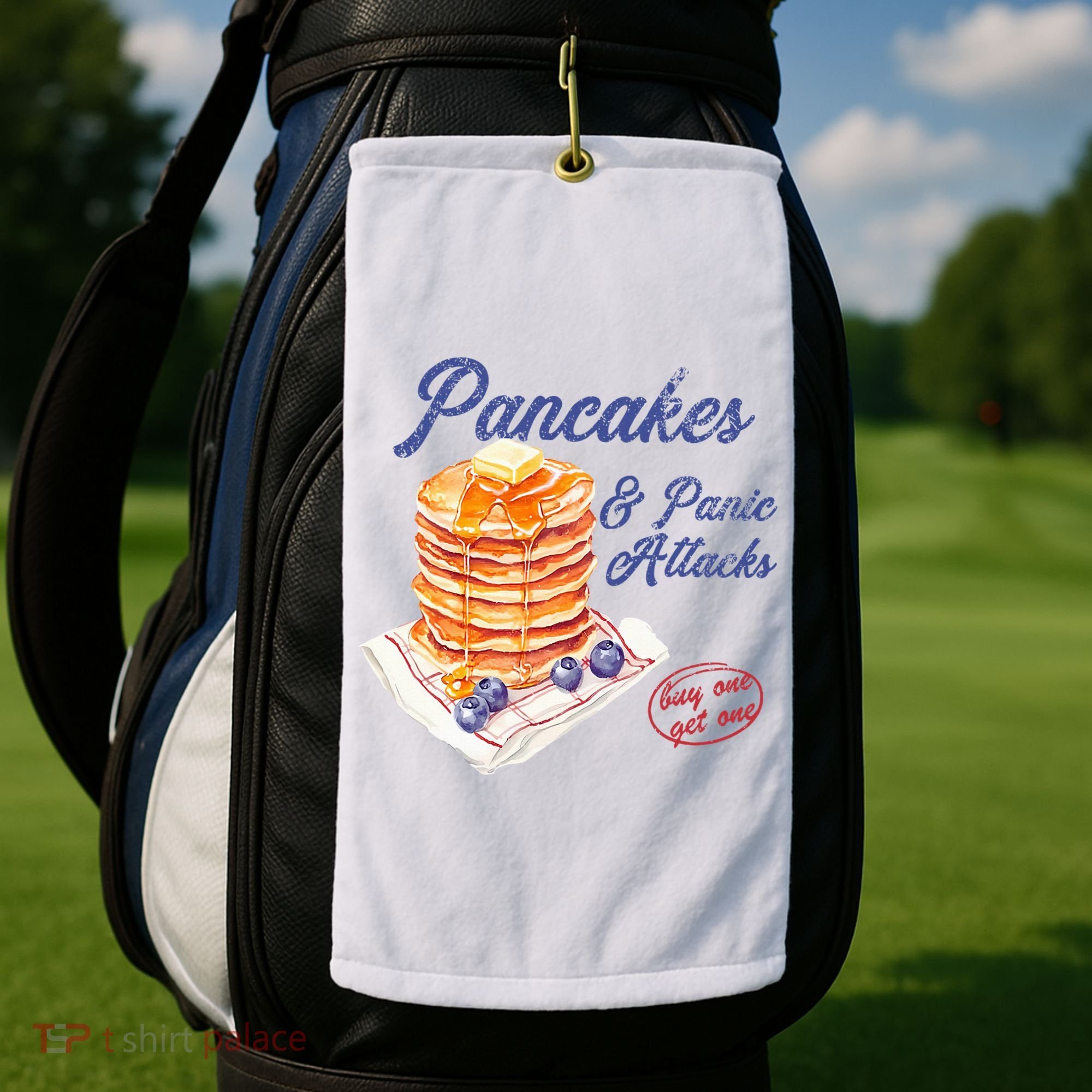 Pancakes And Panic Attacks Golf Towel