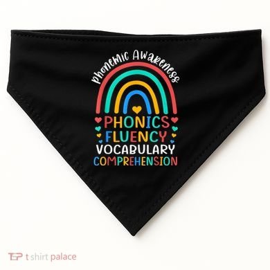 Phonemic Awareness Phonics Fluency Vocabulary Comprehension USA-Made Doggie Bandana