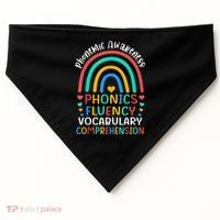 Phonemic Awareness Phonics Fluency Vocabulary Comprehension USA-Made Doggie Bandana thumb 0