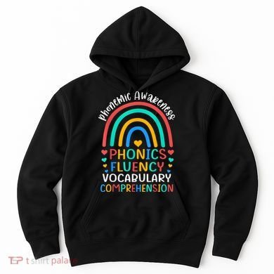 Phonemic Awareness Phonics Fluency Vocabulary Comprehension Hoodie