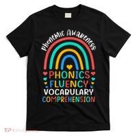 Phonemic Awareness Phonics Fluency Vocabulary Comprehension T-Shirt thumb 0