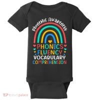 Phonemic Awareness Phonics Fluency Vocabulary Comprehension Baby Bodysuit thumb 0