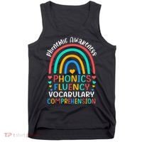 Phonemic Awareness Phonics Fluency Vocabulary Comprehension Tank Top thumb 0
