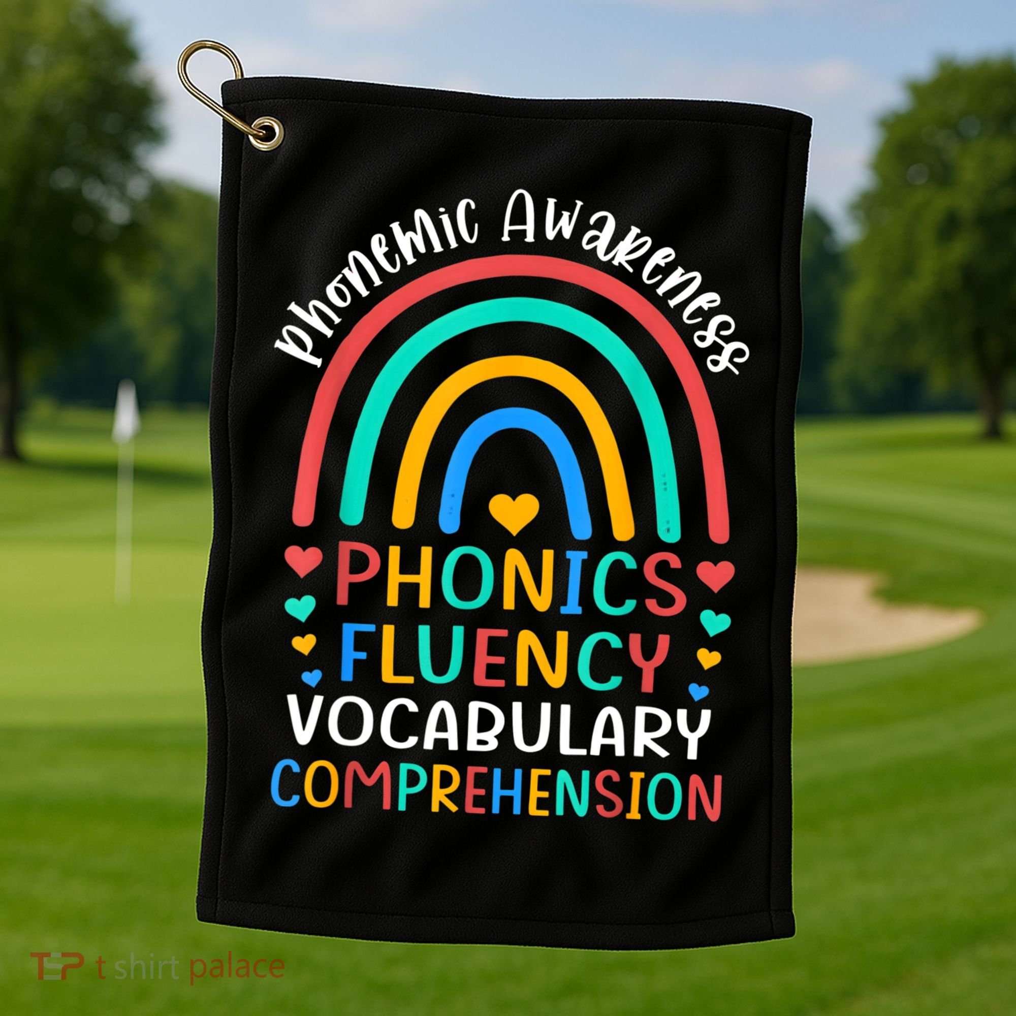 Phonemic Awareness Phonics Fluency Vocabulary Comprehension Golf Towel