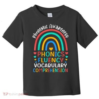 Phonemic Awareness Phonics Fluency Vocabulary Comprehension Toddler T-Shirt