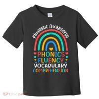 Phonemic Awareness Phonics Fluency Vocabulary Comprehension Toddler T-Shirt thumb 0