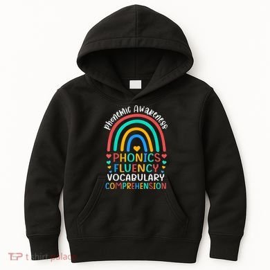 Phonemic Awareness Phonics Fluency Vocabulary Comprehension Kids Hoodie