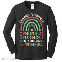 Phonemic Awareness Phonics Fluency Vocabulary Comprehension Kids Long Sleeve Shirt thumb 0