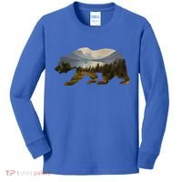 Preserve And Protect Vintage National Park Bear Wildlife Meaningful Gift Kids Long Sleeve Shirt thumb 0