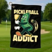 Pickleball Addict Golf Towel thumb 1
