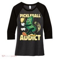 Pickleball Addict Women's Tri-Blend 3/4-Sleeve Raglan Shirt thumb 0