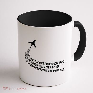 Phonetic Alphabet Pilot Airplane Gift Coffee Mug back