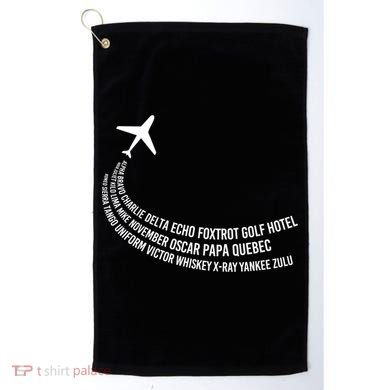 Phonetic Alphabet Pilot Airplane Gift Golf Towel
