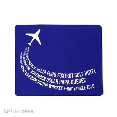 Phonetic Alphabet Pilot Airplane Gift Mousepad