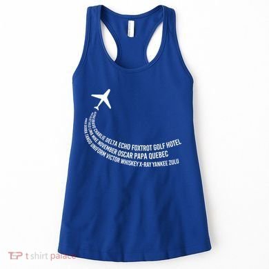 Phonetic Alphabet Pilot Airplane Gift Women's Tank Top
