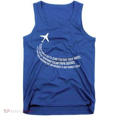 Phonetic Alphabet Pilot Airplane Gift Tank Top