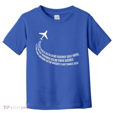Phonetic Alphabet Pilot Airplane Gift Toddler T-Shirt