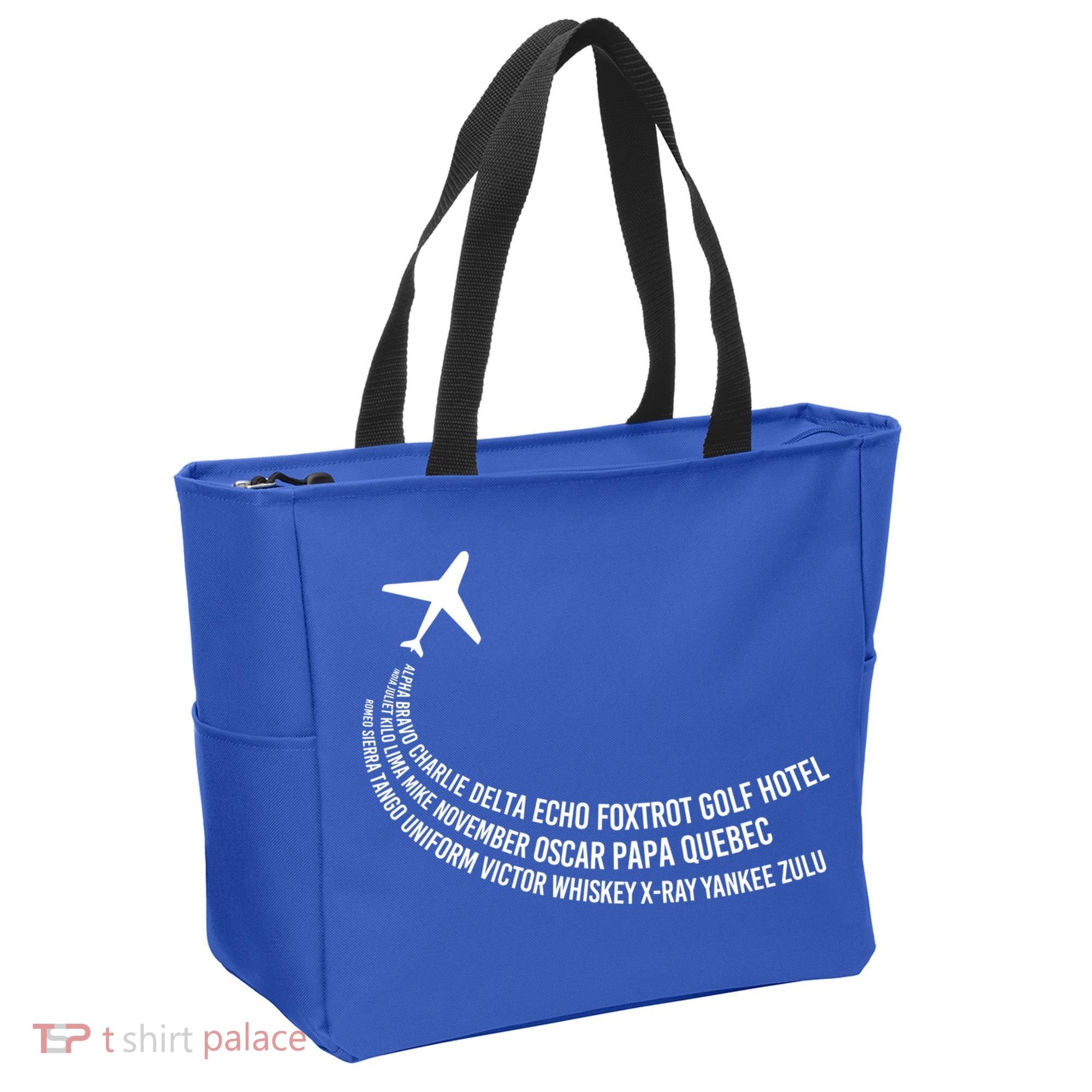 Phonetic Alphabet Pilot Airplane Gift Tote Bag