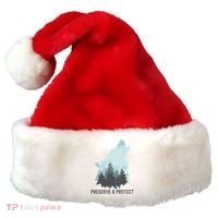 Preserve And Protect Wolf Forest Wildlife Conservation Santa Hat thumb 0