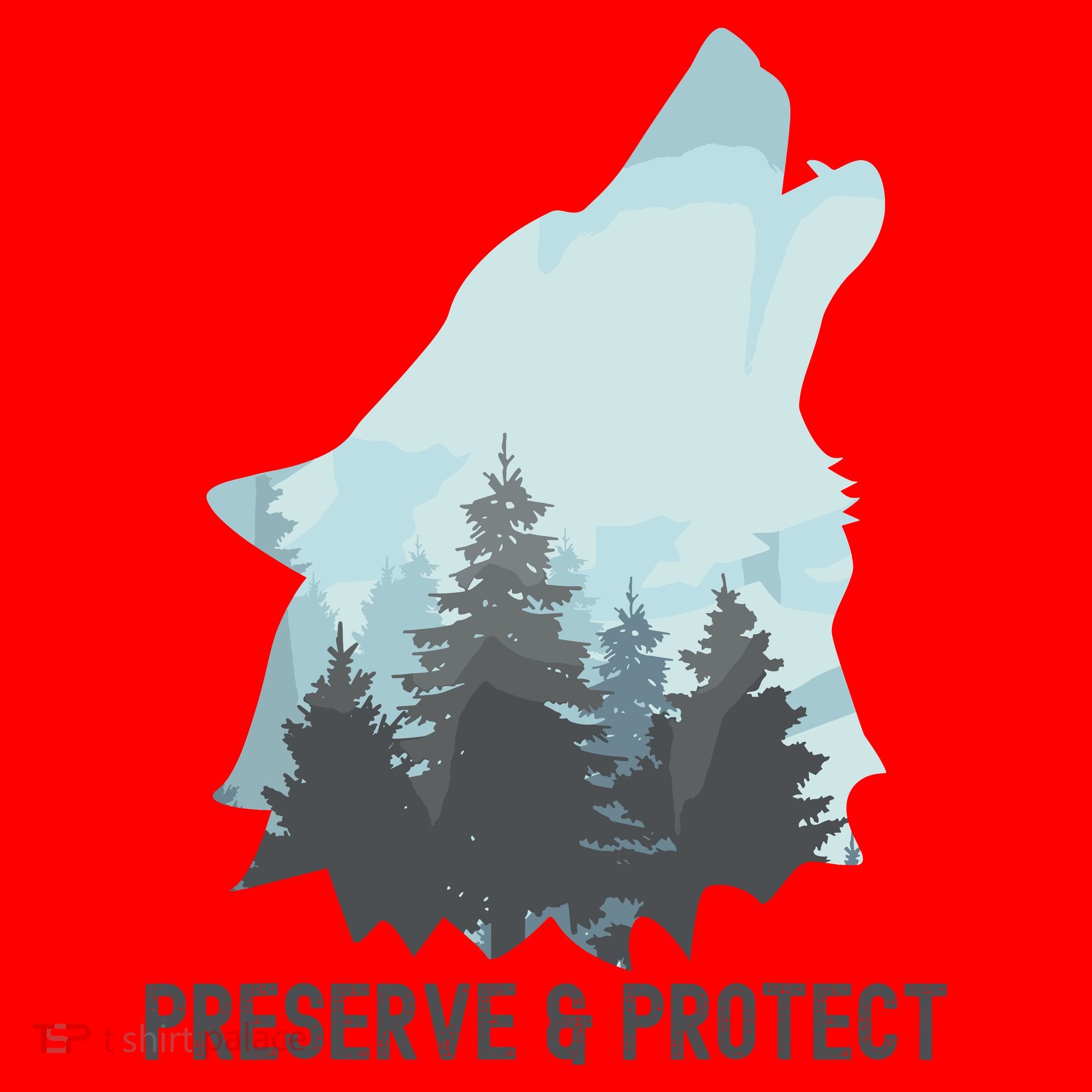 Preserve And Protect Wolf Forest Wildlife Conservation Santa Hat