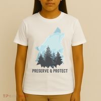 Preserve And Protect Wolf Forest Wildlife Conservation T-Shirt thumb 4