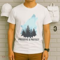 Preserve And Protect Wolf Forest Wildlife Conservation T-Shirt thumb 6