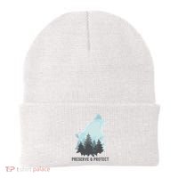 Preserve And Protect Wolf Forest Wildlife Conservation Beanie thumb 0