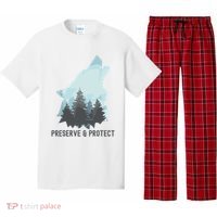 Preserve And Protect Wolf Forest Wildlife Conservation Pajama Set thumb 0