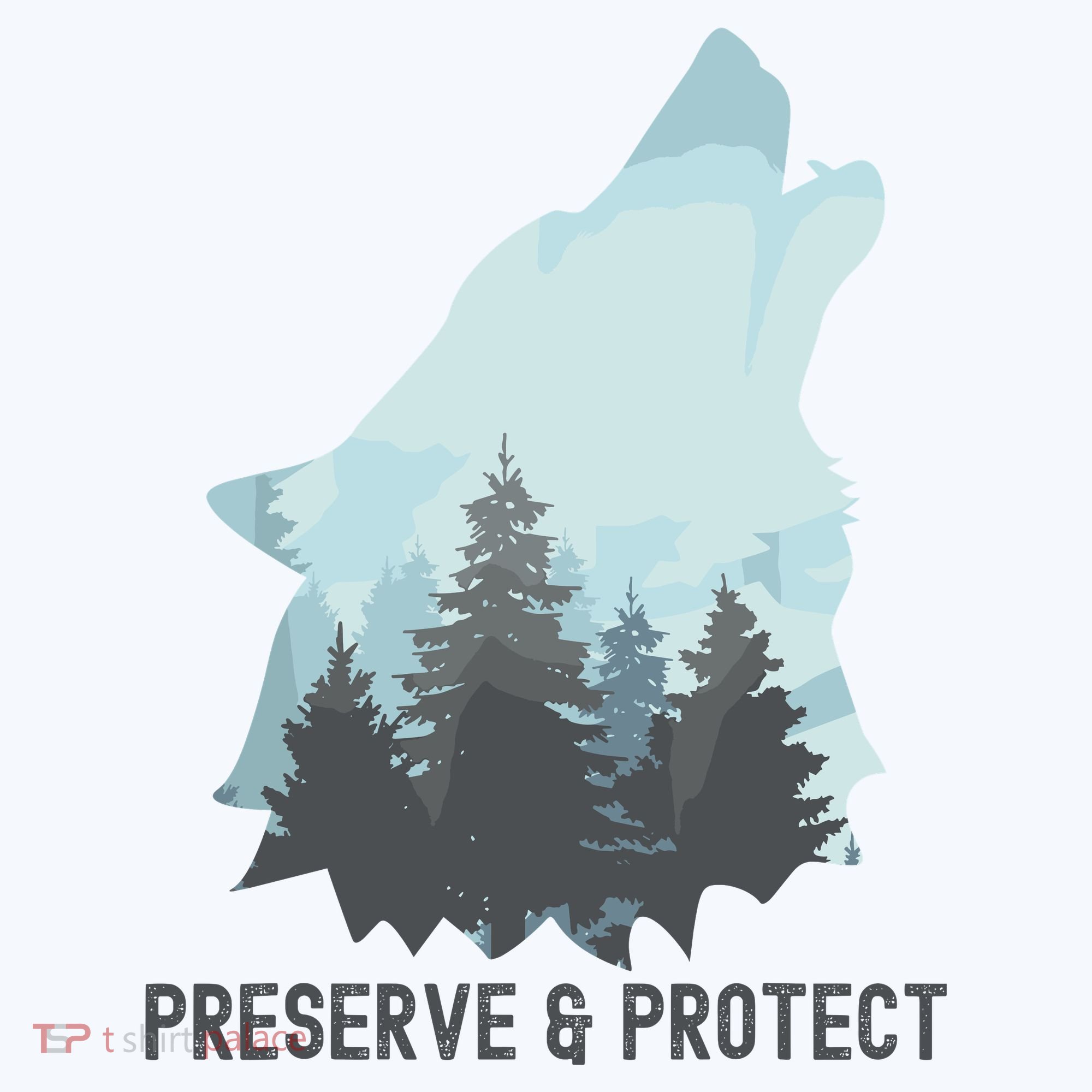 Preserve And Protect Wolf Forest Wildlife Conservation Polo
