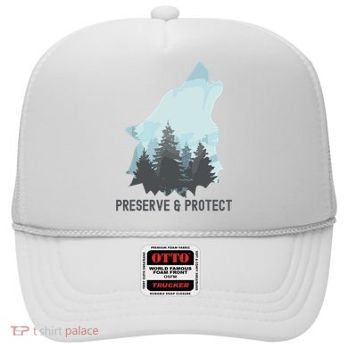 Preserve And Protect Wolf Forest Wildlife Conservation Hat