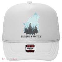 Preserve And Protect Wolf Forest Wildlife Conservation Hat thumb 0