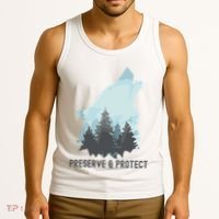 Preserve And Protect Wolf Forest Wildlife Conservation Tank Top thumb 3