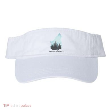 Preserve And Protect Wolf Forest Wildlife Conservation Visor
