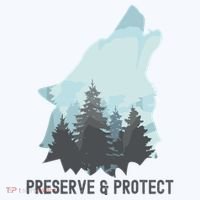 Preserve And Protect Wolf Forest Wildlife Conservation Kids Sweatshirt thumb 2