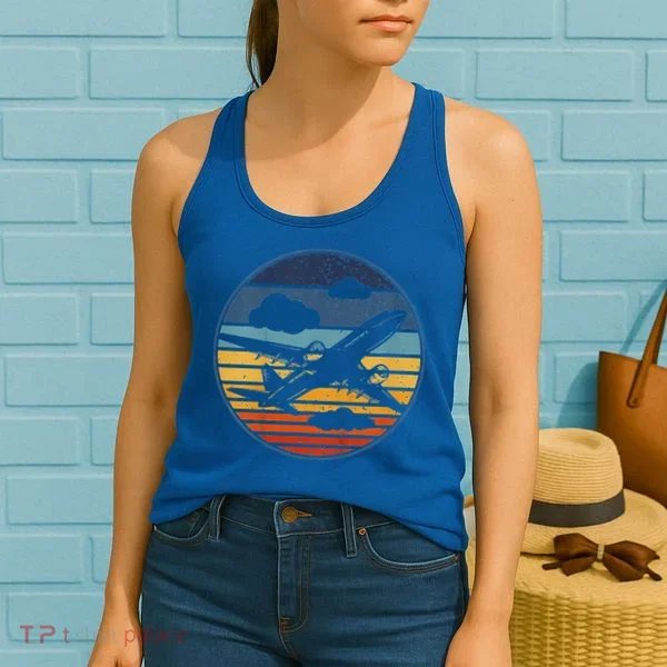 Plane Aviation Planes Lover Women's Tank Top