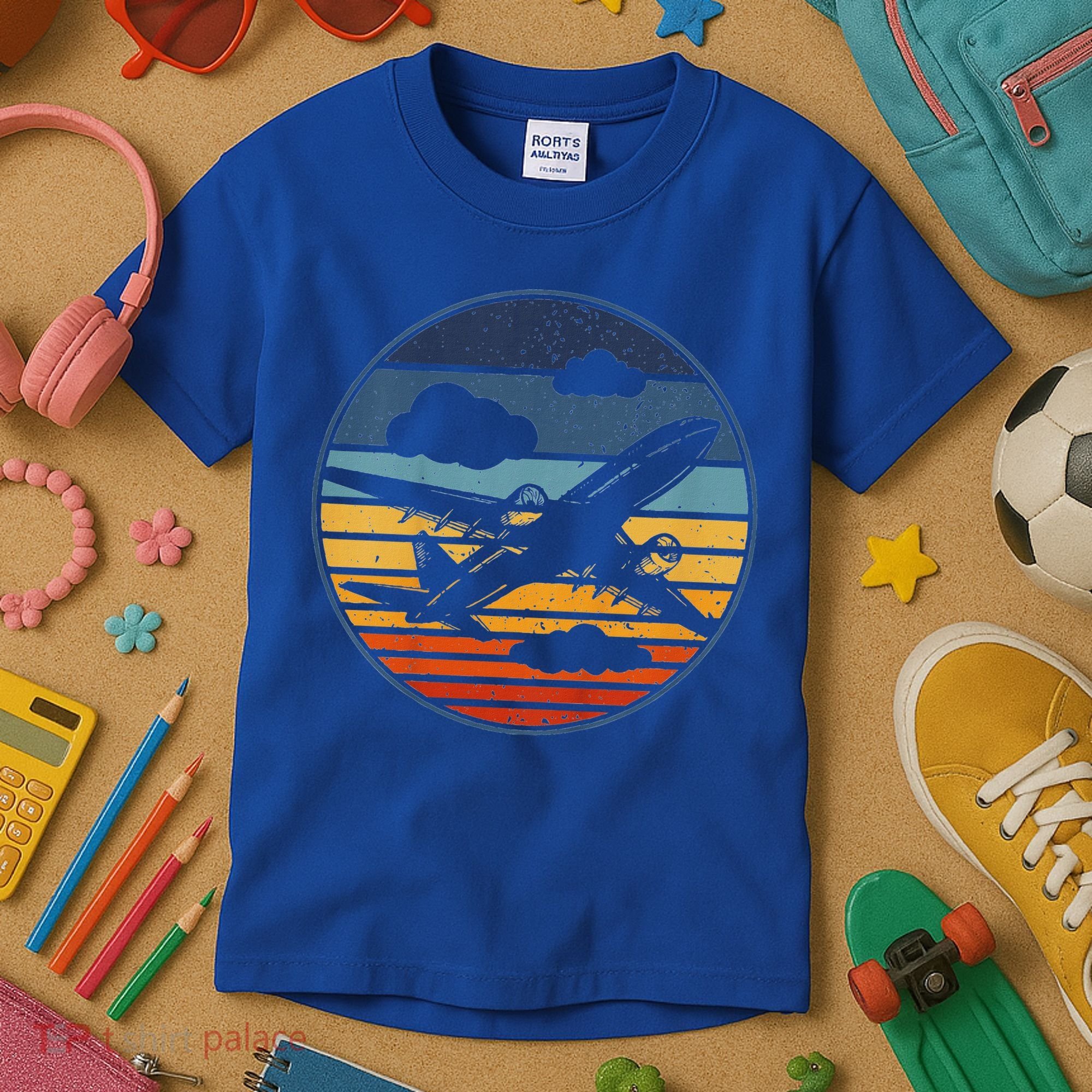 Plane Aviation Planes Lover Kids T-Shirt