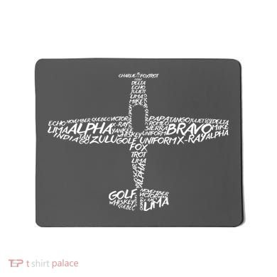 Phonetic Alphabet Pilot Airplane Mousepad