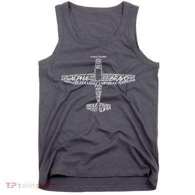Phonetic Alphabet Pilot Airplane Tank Top