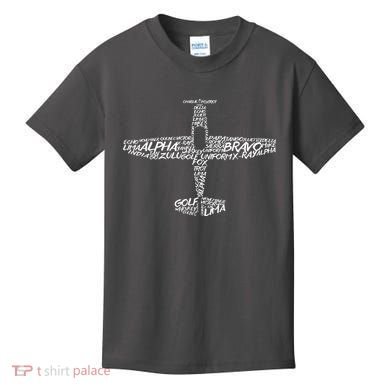 Phonetic Alphabet Pilot Airplane Kids T-Shirt