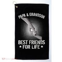 Papa And Grandson Best Friends For Life Golf Towel thumb 0