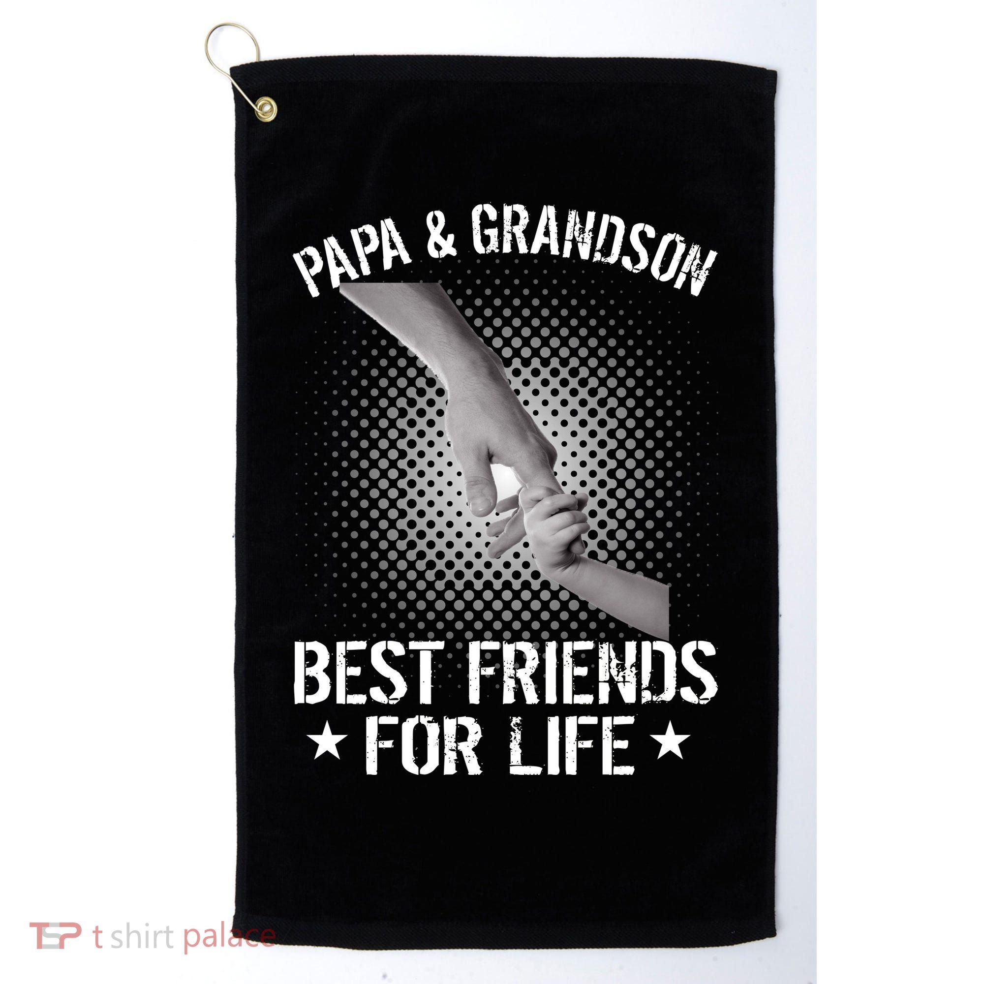 Papa And Grandson Best Friends For Life Golf Towel