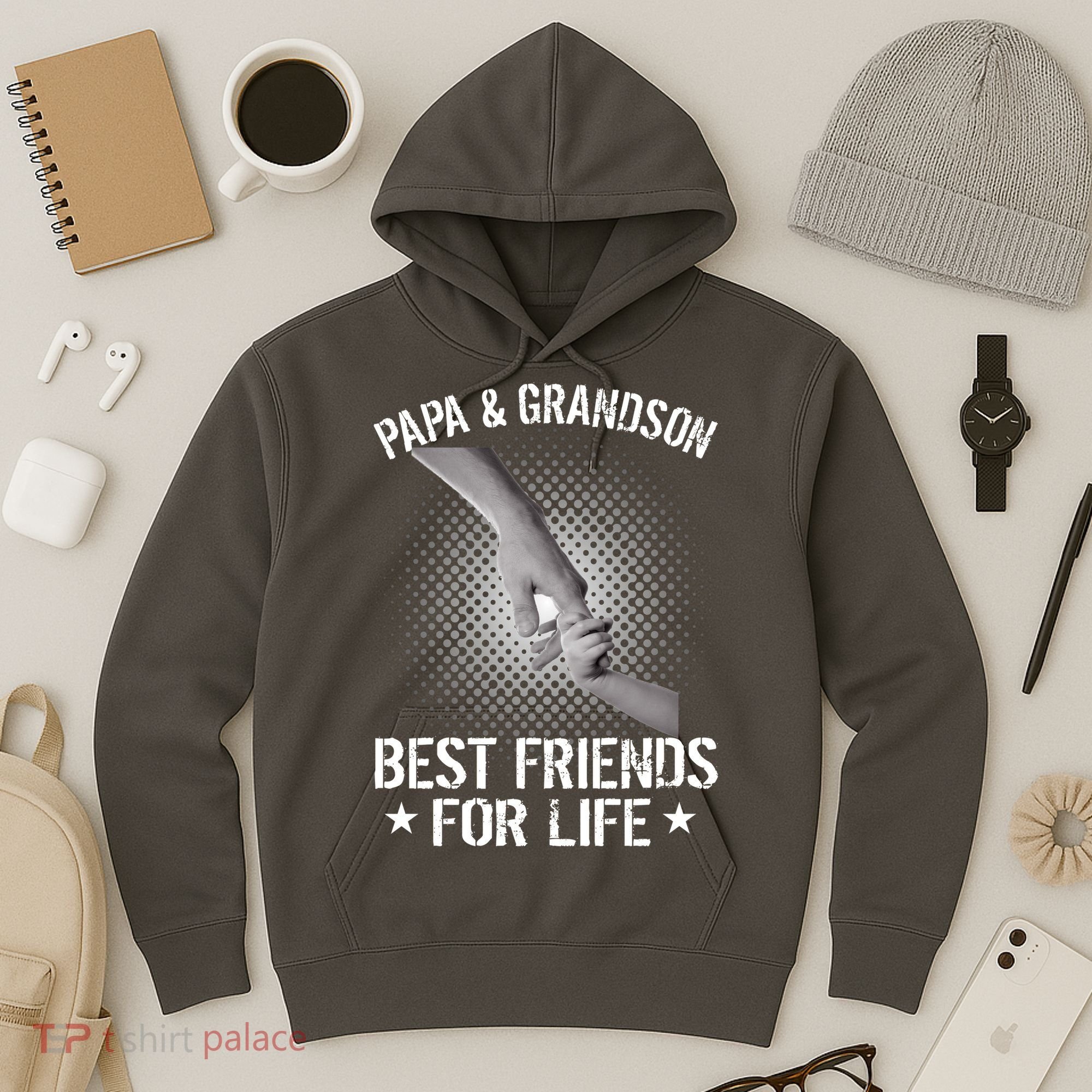 Papa And Grandson Best Friends For Life Hoodie