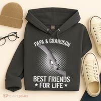 Papa And Grandson Best Friends For Life Hoodie thumb 4