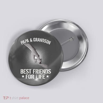 Papa And Grandson Best Friends For Life Button