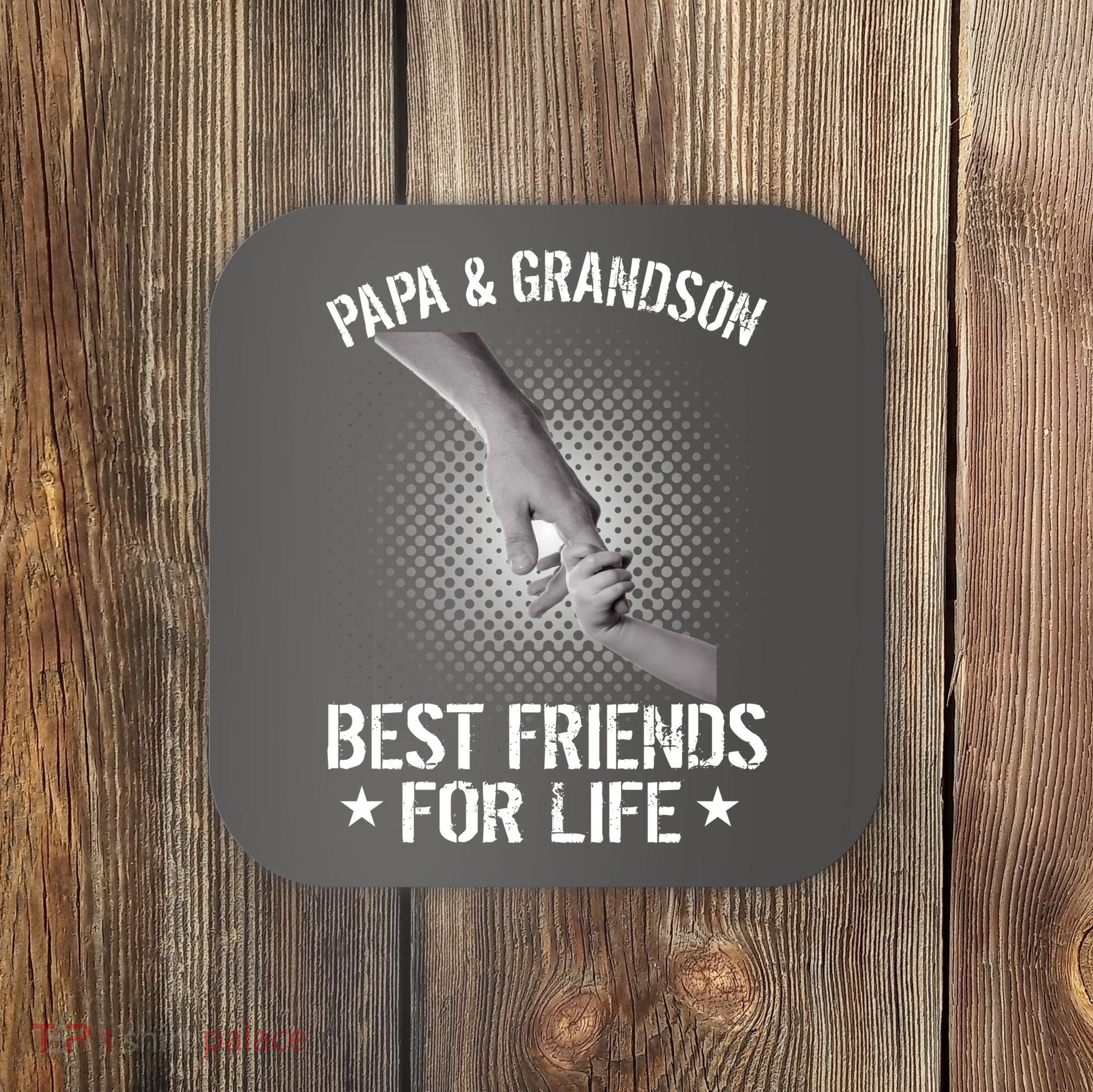 Papa And Grandson Best Friends For Life Coaster