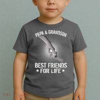 Papa And Grandson Best Friends For Life Toddler T-Shirt thumb 2