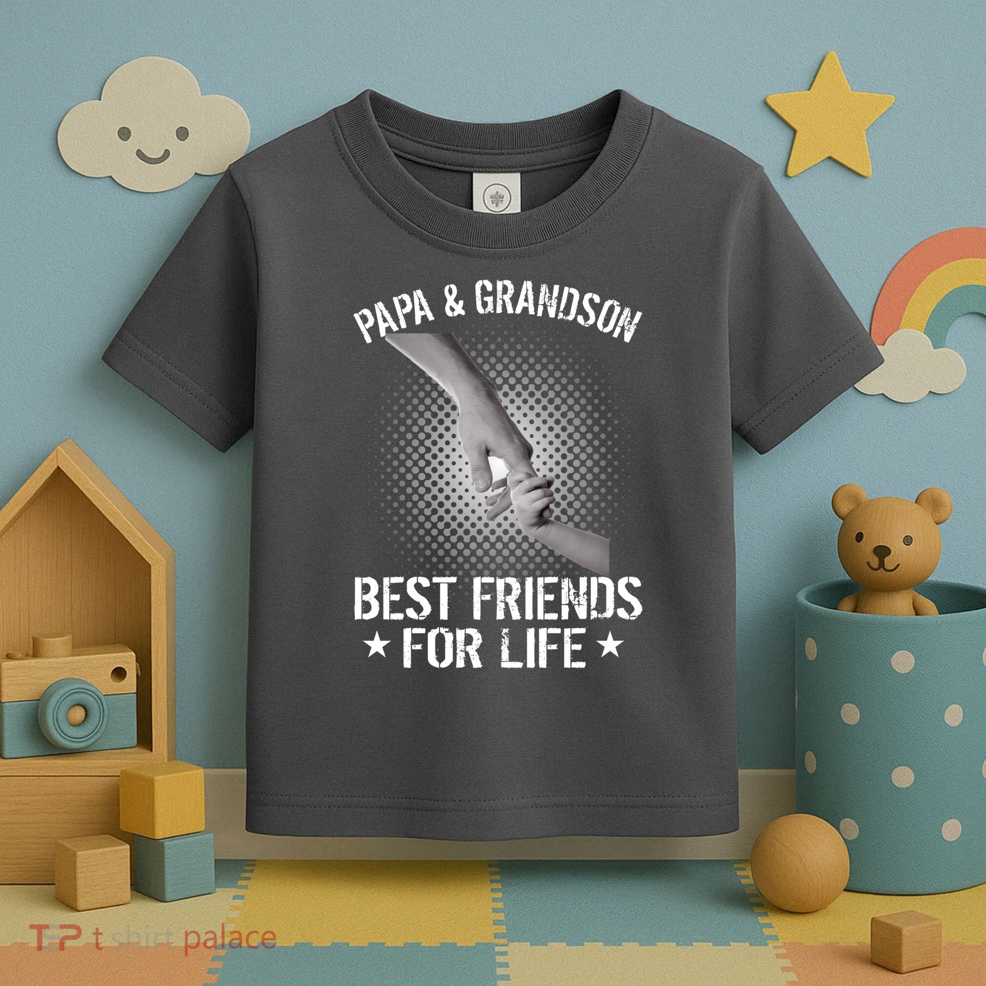 Papa And Grandson Best Friends For Life Toddler T-Shirt