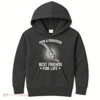 Papa And Grandson Best Friends For Life Kids Hoodie thumb 0